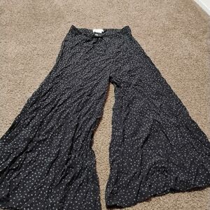 Anthropologie Black and White Wide-Leg Pants